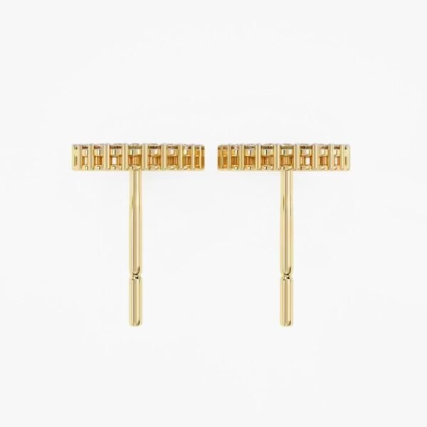 Trendy Classic 10K Yellow Lab Grown Diamond Earrings for Women for Wedding Parties and Anniversaries