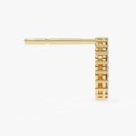 Trendy Classic 10K Yellow Lab Grown Diamond Earrings for Women for Wedding Parties and Anniversaries