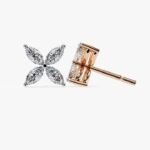 10K/14K White Gold Drop Earrings with Lab Grown Round Diamond for Women Party Wear