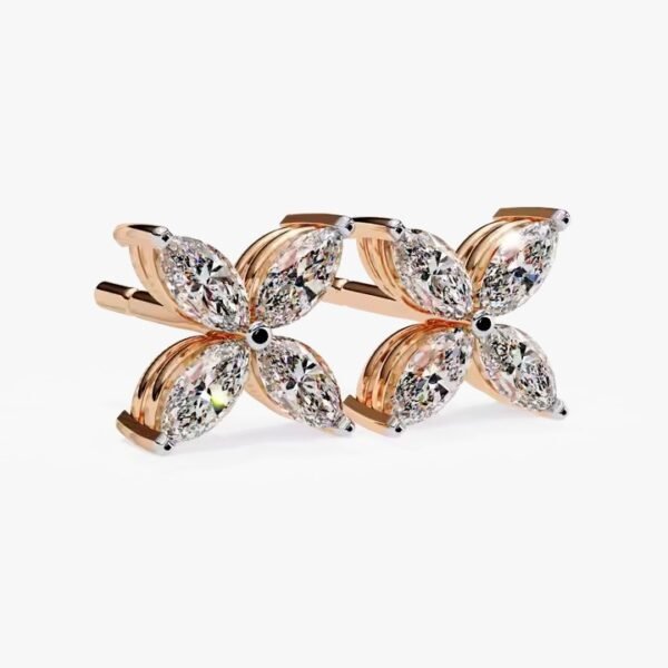 10K/14K White Gold Drop Earrings with Lab Grown Round Diamond for Women Party Wear