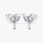 10K Yellow Gold Classic Round Lab Grown Diamond Earrings for Women Jewelry Gift