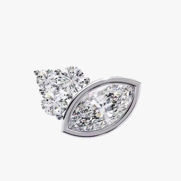 10K Yellow Gold Classic Round Lab Grown Diamond Earrings for Women Jewelry Gift
