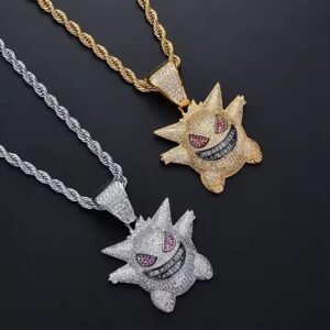 High Quality Men's Hip Hop Pendant Fully Iced baguette Cut Moissanite Diamond Heavy Moissanite Diamond Necklace