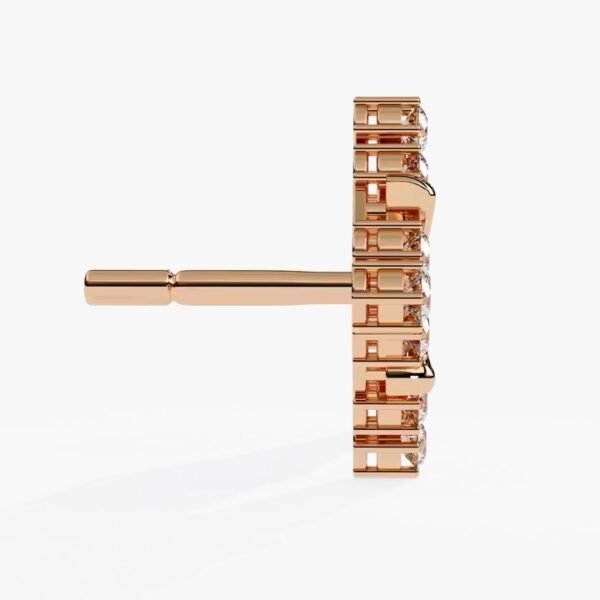 Wholesale Supply Custom Engraved Diamond Earrings in Gold for personalized gift shops Available at Affordable Price