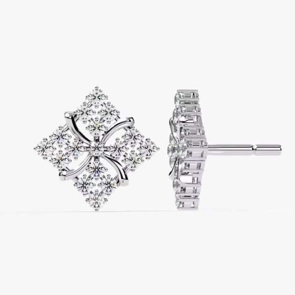 Wholesale Supply Custom Engraved Diamond Earrings in Gold for personalized gift shops Available at Affordable Price