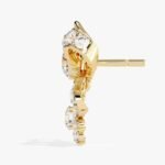 Unique Design Real Diamond and Gemstone Combo Earrings in 18K Yellow Gold for high end catalogs Available at Affordable Price