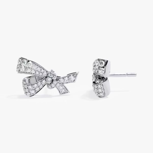 Gorgeous 10K Yellow Gold Hip Hop Stud Earrings with VS Clarity Round Lab Grown Diamond IGI Certified