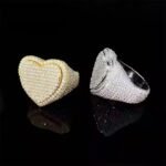 High-Quality Women's Stainless Steel Full Diamond Ring for Engagement Ring Available in Bulk Quantity