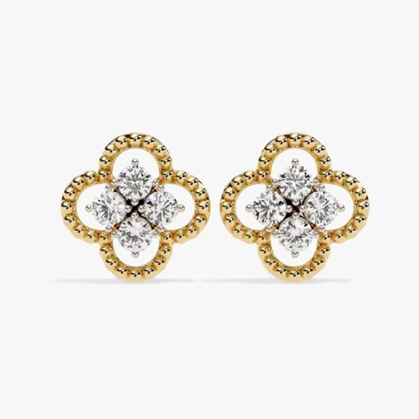 Huggie Hoop Earrings In 10k Yellow Gold Trendy Jewelry With Lab Grown Round Diamond