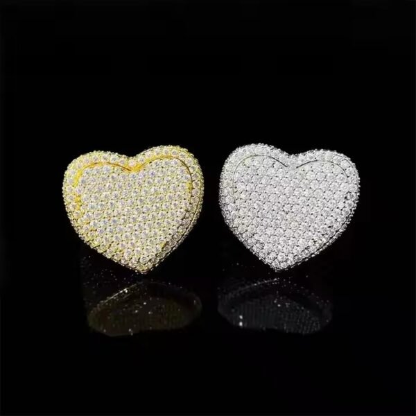 High-Quality Women's Stainless Steel Full Diamond Ring for Engagement Ring Available in Bulk Quantity