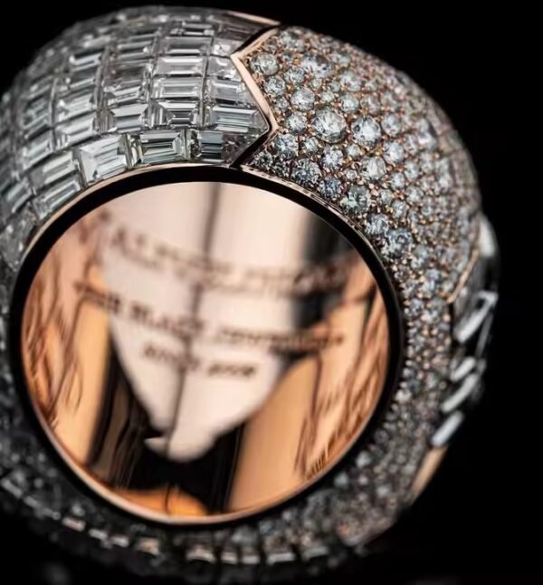 Hot Selling VVS Moissanite Hip-hop Ring Gold/Yellow Plated Star Pattern Jewelry for Wedding Men Women Ring