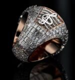 Hot Selling VVS Moissanite Hip-hop Ring Gold/Yellow Plated Star Pattern Jewelry for Wedding Men Women Ring