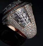 Hot Selling VVS Moissanite Hip-hop Ring Gold/Yellow Plated Star Pattern Jewelry for Wedding Men Women Ring