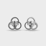 Gold Luxury VS Clarity Lab Grown Round Diamond Hoop Custom Party Wear Earring For Women