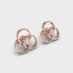 Gold Luxury VS Clarity Lab Grown Round Diamond Hoop Custom Party Wear Earring For Women