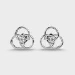Gold Luxury VS Clarity Lab Grown Round Diamond Hoop Custom Party Wear Earring For Women