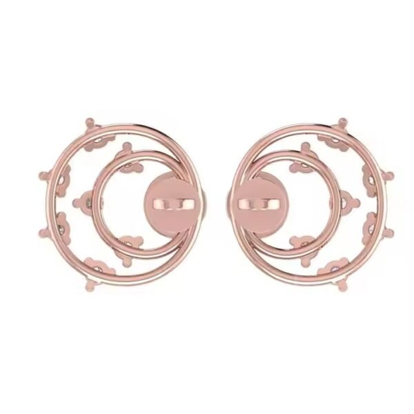 Customized Rose Gold Diamond Earrings for Anniversary Engagement Gift Party and Wedding Occasion Diamond Earrings