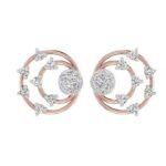 Customized Rose Gold Diamond Earrings for Anniversary Engagement Gift Party and Wedding Occasion Diamond Earrings