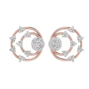 Customized Rose Gold Diamond Earrings for Anniversary Engagement Gift Party and Wedding Occasion Diamond Earrings