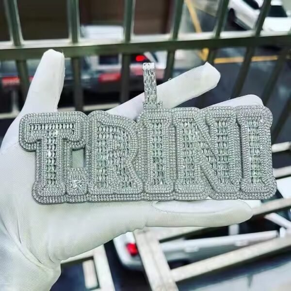 Best Quality Men's Hip Hop VVS1 VVS Heavy Moissanite Diamond Necklace Fully Iced Baguette Cut Gift