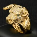 10/14/18K white/rose/yellow Gold Hip Hop Unique Shape With Lab Grown Round Cut VVS Clarity Diamond Ring for Men