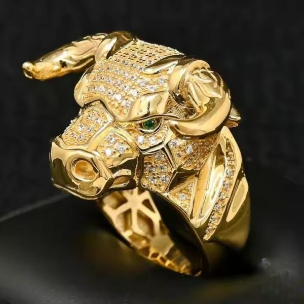 10/14/18K white/rose/yellow Gold Hip Hop Unique Shape With Lab Grown Round Cut VVS Clarity Diamond Ring for Men