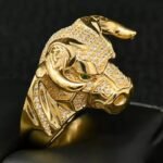 10/14/18K white/rose/yellow Gold Hip Hop Unique Shape With Lab Grown Round Cut VVS Clarity Diamond Ring for Men