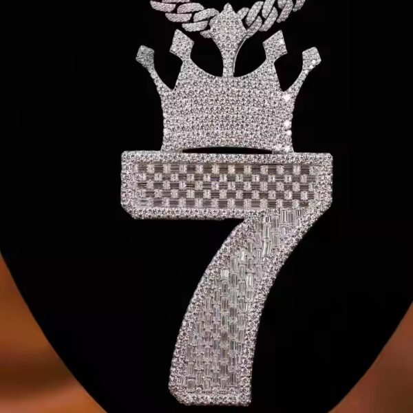 Gold Plated Iced out Pendant with Moissanite Diamond Hip-Hop Style Necklace for Men Fashionable Gift for Him