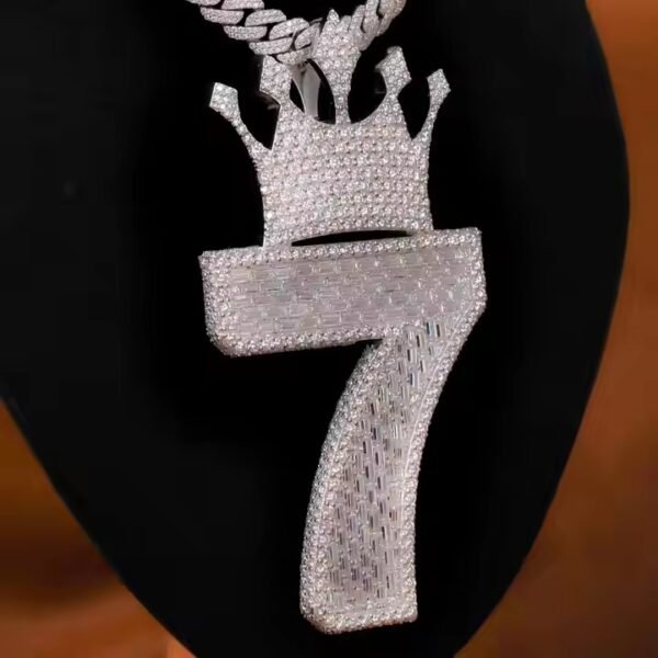 Gold Plated Iced out Pendant with Moissanite Diamond Hip-Hop Style Necklace for Men Fashionable Gift for Him