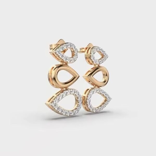 Best Quality Small Diamond Stud Earrings in 14K/18K Rose Gold Delicate Gift for Birthday Graduation or Everyday Sparkle