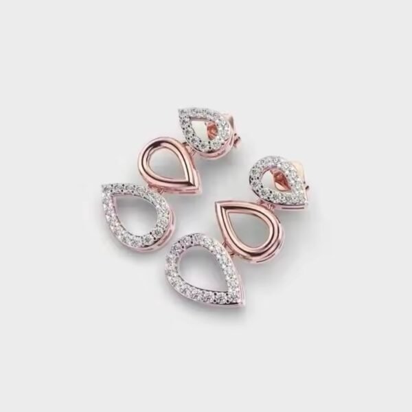 Best Quality Small Diamond Stud Earrings in 14K/18K Rose Gold Delicate Gift for Birthday Graduation or Everyday Sparkle