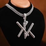 Gold Plated Iced out Pendant with Moissanite Diamond Hip-Hop Style Necklace for Men Fashionable Gift for His friends