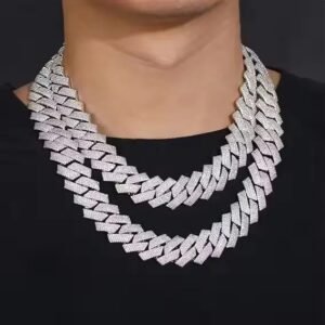 Lab Grown Diamond 14K Custom Gold Cuban Link Chain Luxury Cut Fine Chains Necklaces for Men Trendy Rhodium Plated Hip Hop Gift