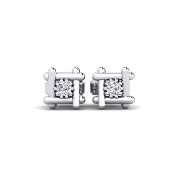 Trusted Supplier's Latest Design Diamond Stud Earrings for Women and Kids Silver Jewelry with Low Price and Small MOQ