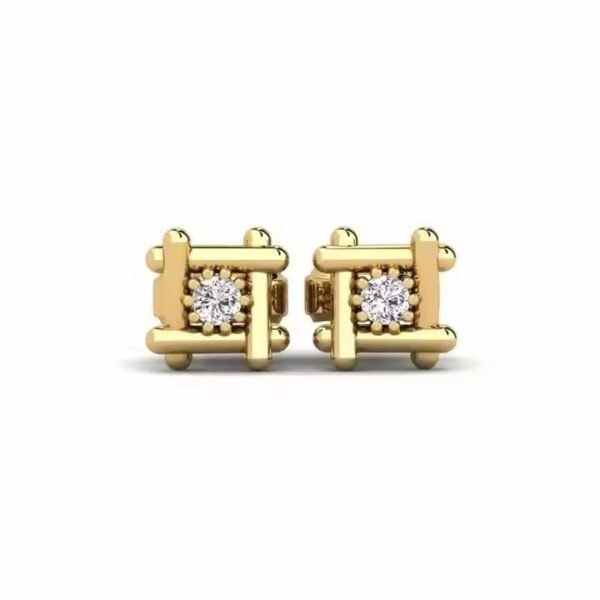 Trusted Supplier's Latest Design Diamond Stud Earrings for Women and Kids Silver Jewelry with Low Price and Small MOQ