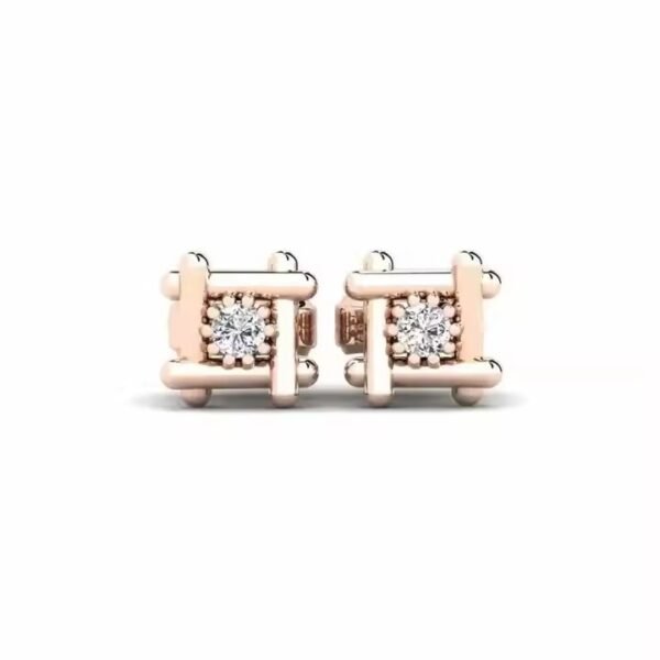 Trusted Supplier's Latest Design Diamond Stud Earrings for Women and Kids Silver Jewelry with Low Price and Small MOQ