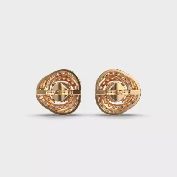 Glowing Galaxy Diamond Stud Earrings Moissanite Jewelry for Engagement Religious Style