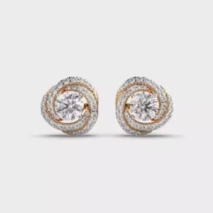 Glowing Galaxy Diamond Stud Earrings Moissanite Jewelry for Engagement Religious Style