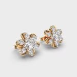 Periwinkle Moissanite Diamond Stud Earrings Religious Style Wedding Fashion Studs