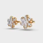 Periwinkle Moissanite Diamond Stud Earrings Religious Style Wedding Fashion Studs