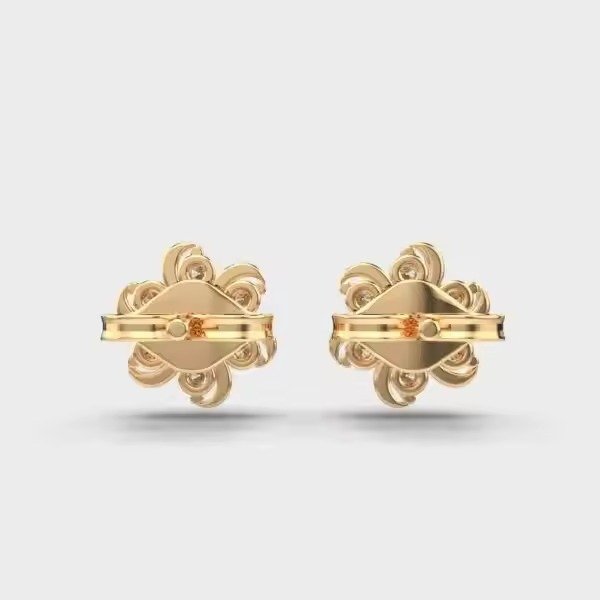 Periwinkle Moissanite Diamond Stud Earrings Religious Style Wedding Fashion Studs