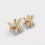 Gyrating Flies Diamond Studs lab grown diamond flies shape earrings for girls