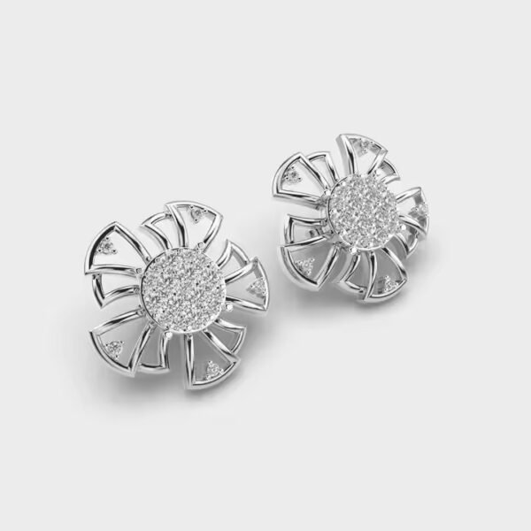 Religious Style Starry Night Fashion Stud Earrings with Moissanite for Engagement