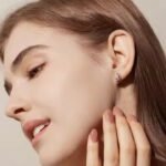 Elegant Oval Cut Moissanite Diamond Halo Stud Back Earrings for Women Unique Stud Back Design