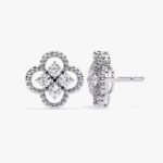 18k White Gold Diamond Earring Lab Grown Diamond Earrings Stud Earrings for Women