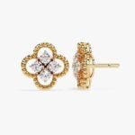 18k White Gold Diamond Earring Lab Grown Diamond Earrings Stud Earrings for Women