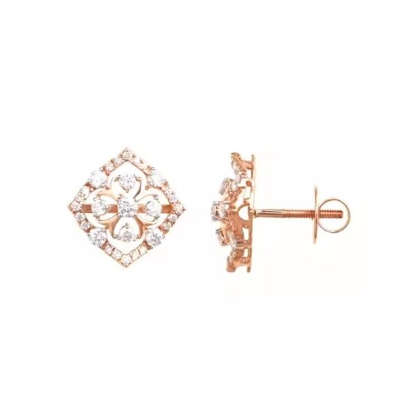 Luxury Women's Elegant Diamond Stud Earrings Winsome Jewelry Piece