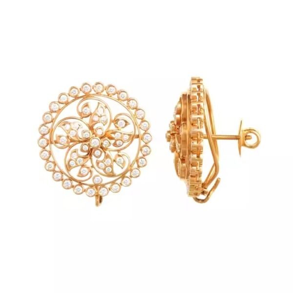 Elegant and Luxurious 18Kt Precious Shine Diamond Stud Earrings Luxury Jewelry for women