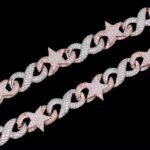 High Quality VVS Clarity Diamond Two-Tone Miami Hip Hop Infinity Necklace 14K/18K White Gold with Natural Inspired Star Rappers