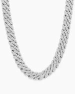 Men's & Women's 10mm Miami Cuban Link Prong Chain Vintage Style 925 Sterling Silver Necklace 10k Solid Gold Iced Cuban Style